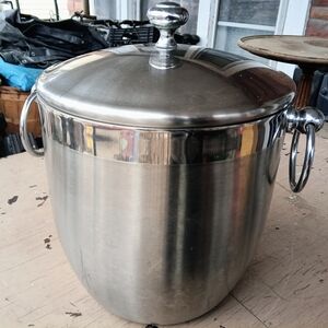 Tasteful Double-Wall Stainless Steel Ice Bucket with Lid by Target Home